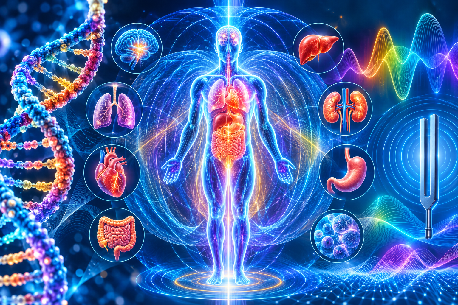 An image showing the bio resonance quantum field
